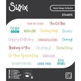 Sizzix Clear Stamps Essential Sentiments (667149)