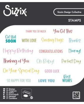 Sizzix Clear Stamps Essential Sentiments (667149)