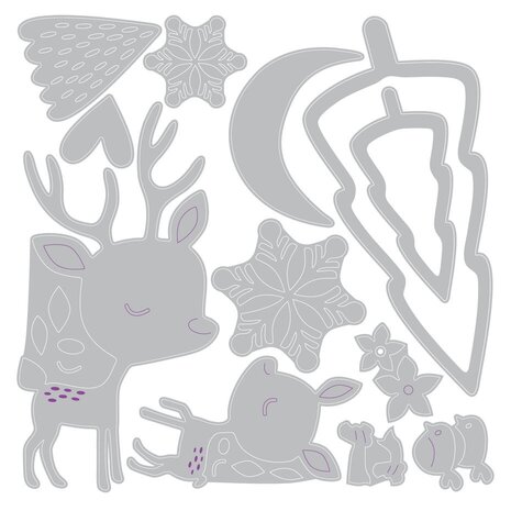 Sizzix Thinlits Die Set Hello Deer (667139)