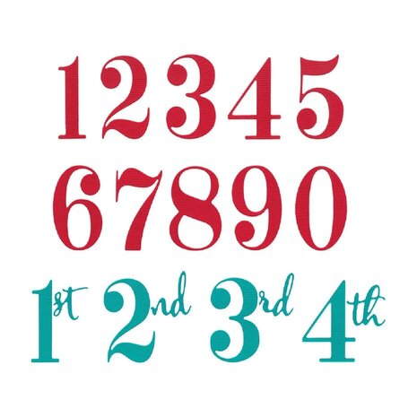 Sizzix Thinlits Die Set Grand Numbers (667142)