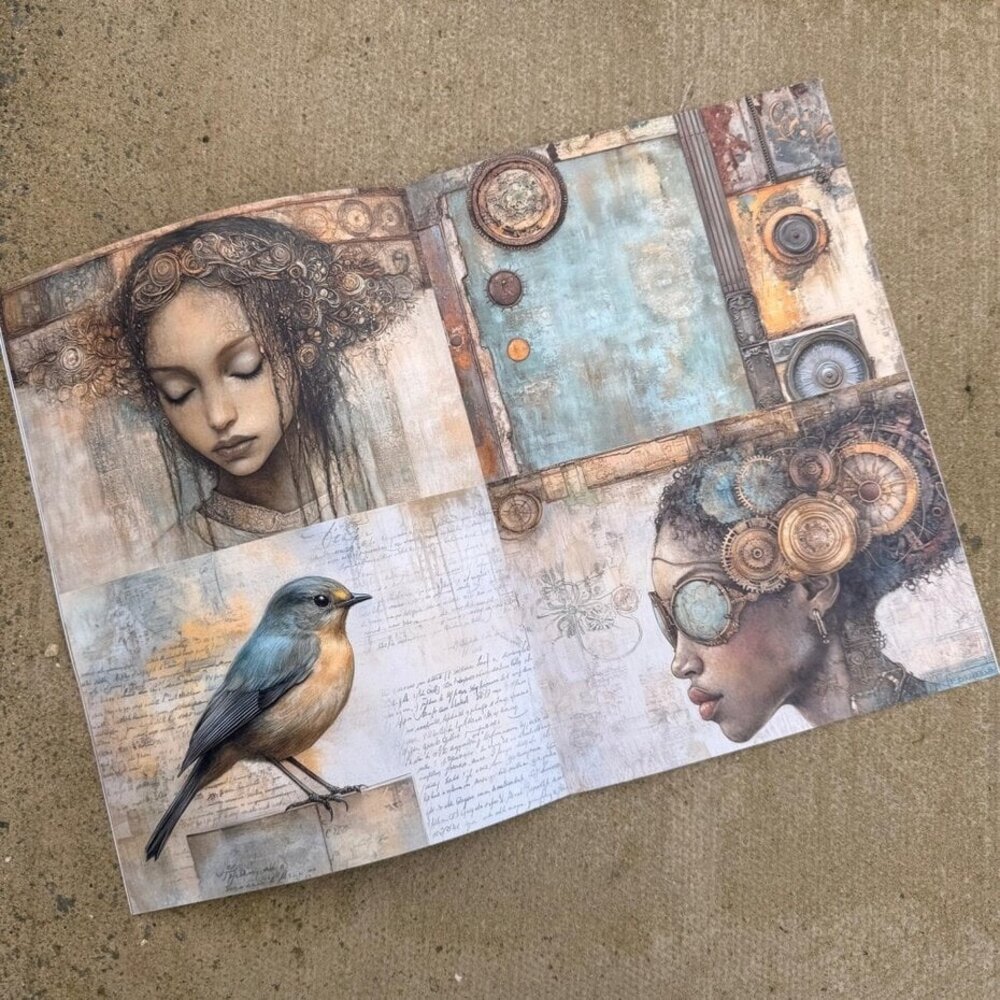 IndigoBlu Vintage Blue Steam A4 Paper Book (IND1530)