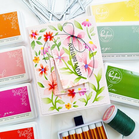 Pinkfresh Studio PRE-ORDER Quiet Moments Stencil Wildflower Notes (330526)