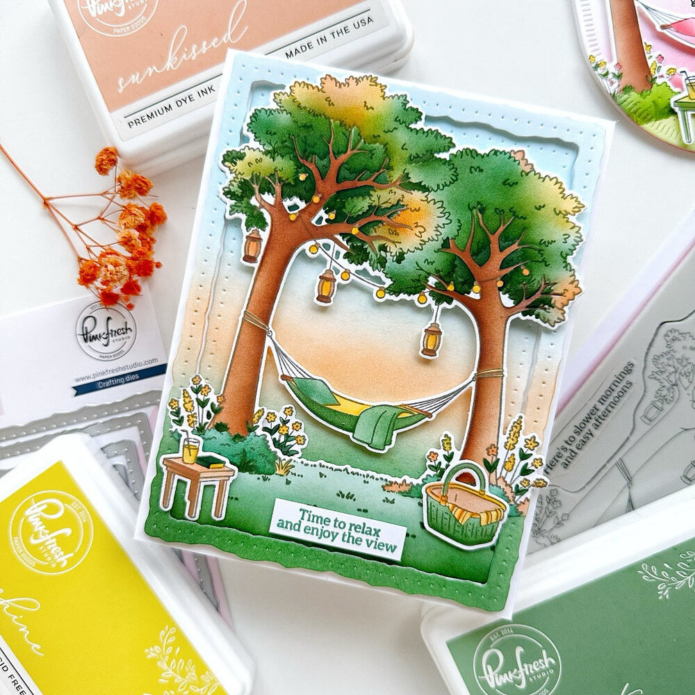 Pinkfresh Studio PRE-ORDER Quiet Moments Cling Stamp Peaceful Pause (329026)