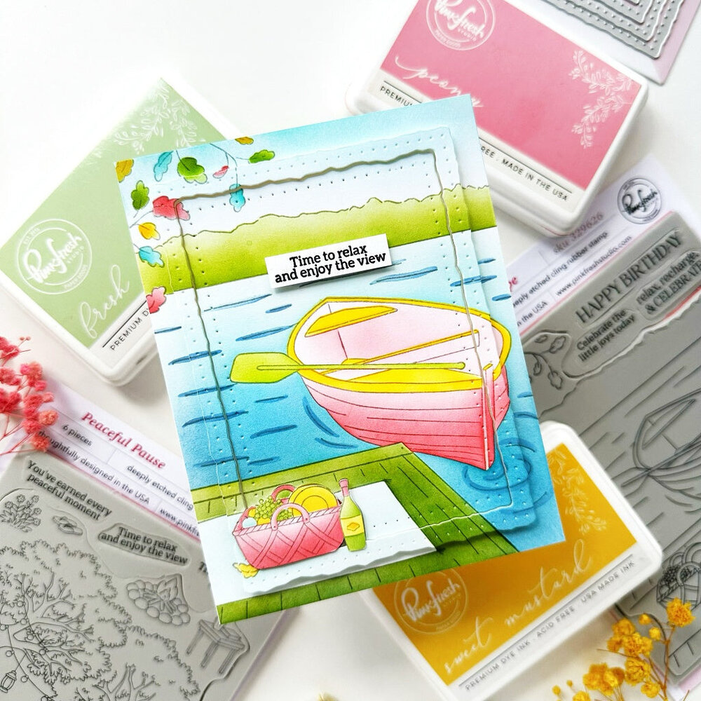 Pinkfresh Studio PRE-ORDER Quiet Moments Cling Stamp Gentle Escape (329626)