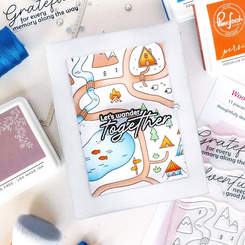 Pinkfresh Studio PRE-ORDER Quiet Moments Stamp Woodland Trails (329826)
