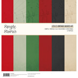 Simple Stories Simple Vintage Old-Fashioned Christmas 12x12 Inch Vintage Basics Kit (27616)