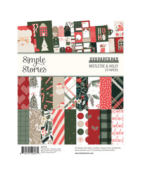 Simple Stories Mistletoe & Holly 6x8 Inch Pad (27716) Simple Stories Mistletoe & Holly 6x8 Inch Pad (27716)