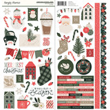 Simple Stories Mistletoe & Holly Cardstock Stickers Icons (27702)