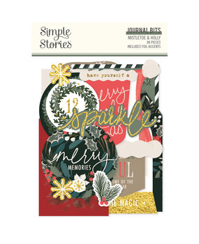 Simple Stories Mistletoe & Holly Journal Bits (27720) Simple Stories Mistletoe & Holly Journal Bits (27720)