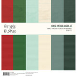 Simple Stories PRE-ORDER Simple Vintage Evergreen Memories 12x12 Inch Vintage Basics Kit (27816)