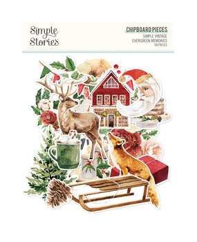 Simple Stories Simple Vintage Evergreen Memories Chipboard Pieces (27825) Simple Stories Simple Vintage Evergreen Memories Chipboard Pieces (27825)