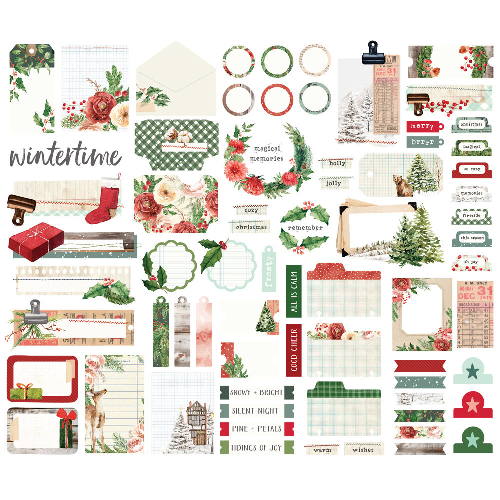Simple Stories PRE-ORDER Simple Vintage Evergreen Memories Journal Bits (27827)