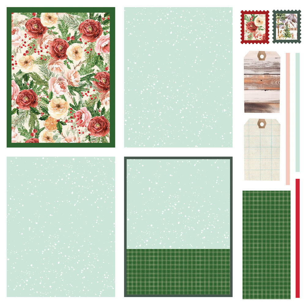 Simple Stories PRE-ORDER Simple Vintage Evergreen Memories 12x12 Inch Simple Cards Kit (27835)