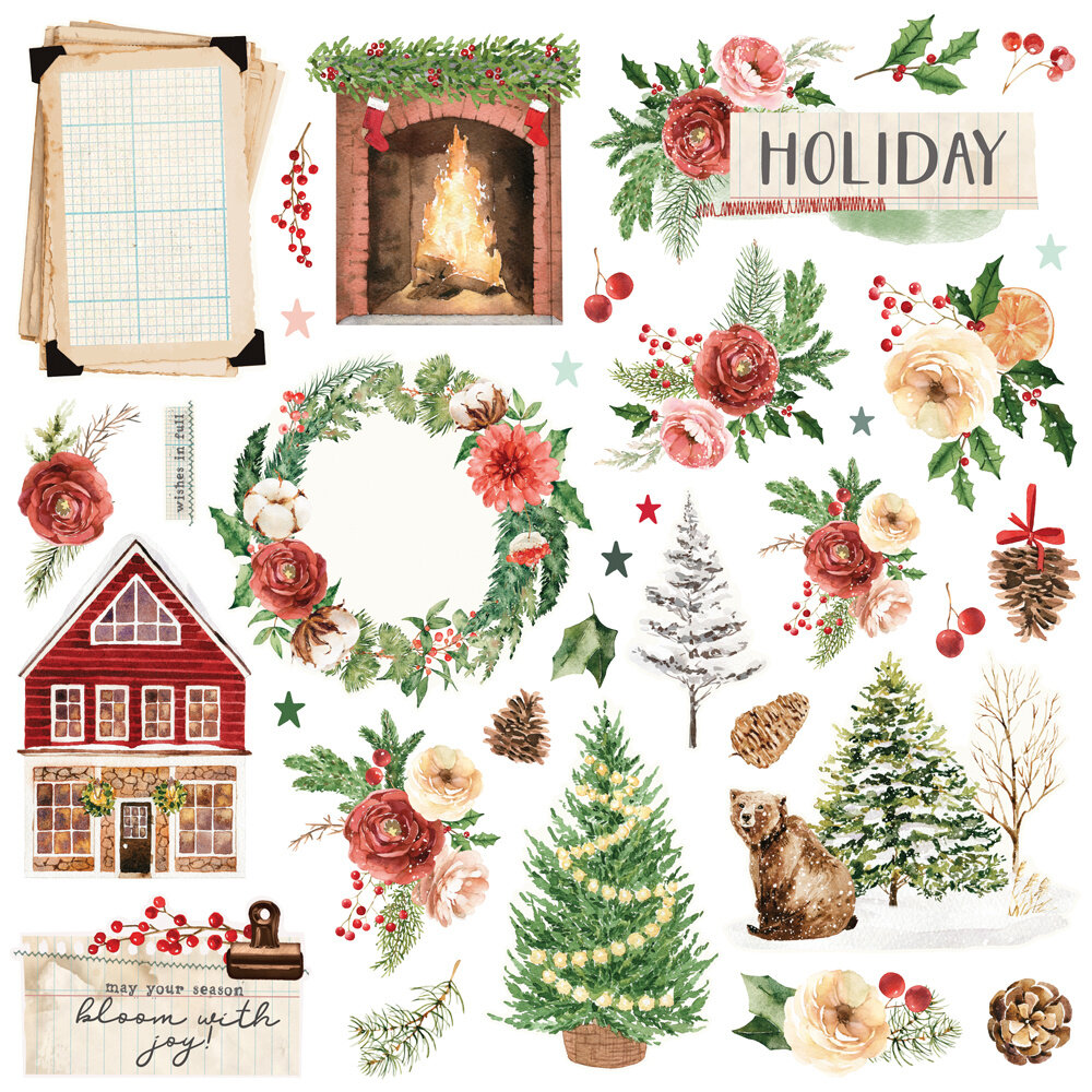 Simple Stories PRE-ORDER Simple Vintage Evergreen Memories 12x12 Inch Simple Cards Kit (27835)