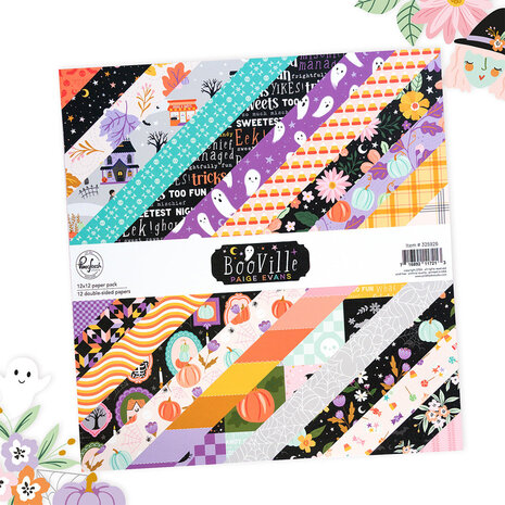 Pinkfresh Studio PRE-ORDER BooVille 12x12 inch Paper Pack (325926)