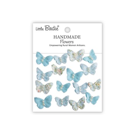 Little Birdie Handmade Butterflies Pearly Flutter Blue Symphony (CR110291) Little Birdie Handmade Butterflies Pearly Flutter Blue Symphony (CR110291)