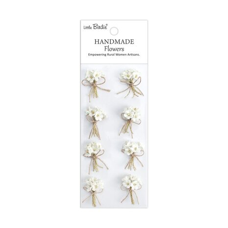 Little Birdie Handmade Flowers Bouquet Ivory Pearl (CR103266) Little Birdie Handmade Flowers Bouquet Ivory Pearl (CR103266)