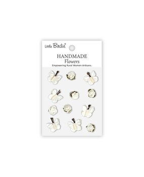 Little Birdie Handmade Flowers Roses & Butterflies Ivory Pearl (CR103304)