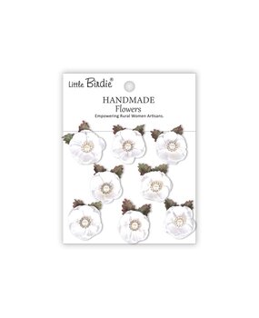 Little Birdie Handmade Flowers Butter Cup Frosty White (CR109910)