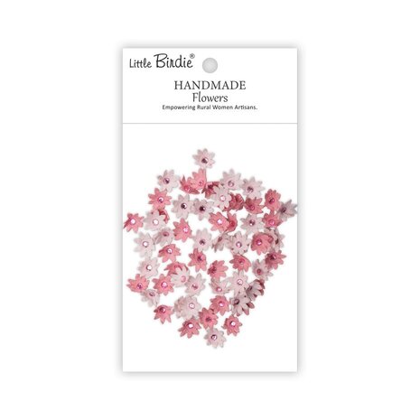 Little Birdie Handmade Flowers Micro Jewlled Florettes Pink Passion (CR109982)