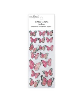 Little Birdie Handmade Stickers Jewel Butterfly Pink (CR92911) Little Birdie Handmade Stickers Jewel Butterfly Pink (CR92911)