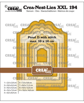 Crealies PRE-ORDER Nest Dies Paneel D met Stiksteek (CLNestXXL194) Crealies PRE-ORDER Nest Dies Paneel D met Stiksteek (CLNestXXL194)