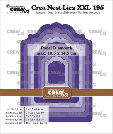 Crealies Nest Dies Paneel D Glad (CLNestXXL195) Crealies Nest Dies Paneel D Glad (CLNestXXL195)
