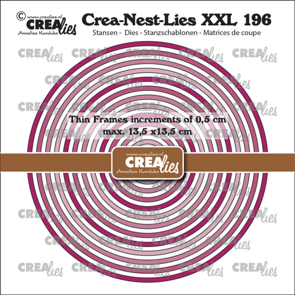 Crealies Nest Dies Dunne Kaders Cirkels Glad (CLNestXXL196) Crealies Nest Dies Dunne Kaders Cirkels Glad (CLNestXXL196)