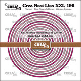 Crealies PRE-ORDER Nest Dies Dunne Kaders Cirkels Glad (CLNestXXL196)