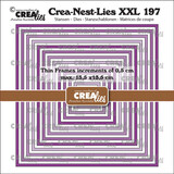 Crealies PRE-ORDER Nest Dies Dunne Kaders Vierkanten Glad (CLNestXXL197)