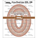 Crealies PRE-ORDER Nest Dies Dunne Kaders Ovalen Glad (CLNestXXL198)