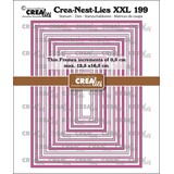 Crealies PRE-ORDER Nest Dies Dunne Kaders Rechthoeken Glad (CLNestXXL199)