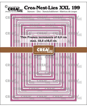 Crealies Nest Dies Dunne Kaders Rechthoeken Glad (CLNestXXL199)