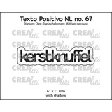 Crealies PRE-ORDER Texto Positivo Dies Kerstknuffel (POSNL67)