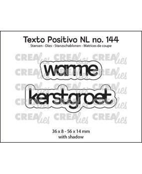 Crealies Texto Positivo Dies Warme Kerstgroet (POSNL144)