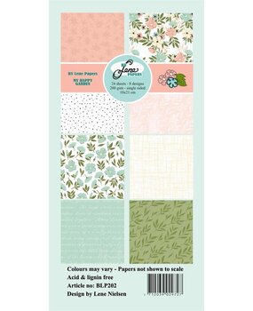 By Lene My Happy Garden Slimline Paper Pack (BLP202) By Lene My Happy Garden Slimline Paper Pack (BLP202)