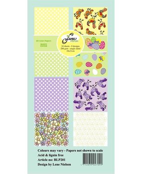 By Lene Happy Easter Slimline Paper Pack (BLP201) By Lene Happy Easter Slimline Paper Pack (BLP201)