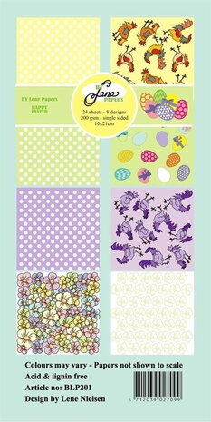 By Lene Happy Easter Slimline Paper Pack (BLP201) By Lene Happy Easter Slimline Paper Pack (BLP201)