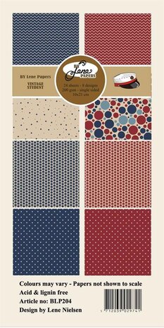 By Lene Vintage Student Slimline Paper Pack (BLP204) By Lene Vintage Student Slimline Paper Pack (BLP204)