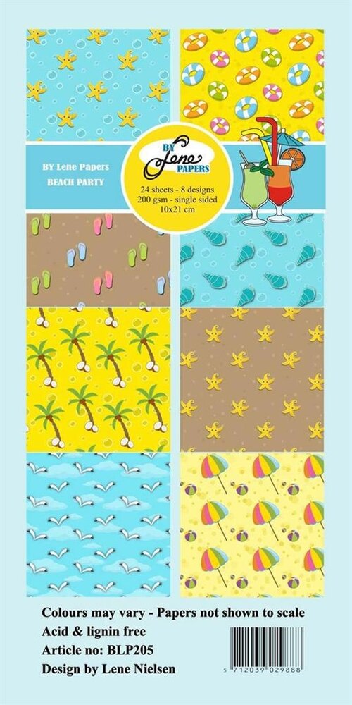 By Lene Beach Party Slimline Paper Pack (BLP205) By Lene Beach Party Slimline Paper Pack (BLP205)