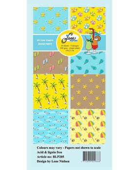 By Lene Beach Party Slimline Paper Pack (BLP205) By Lene Beach Party Slimline Paper Pack (BLP205)