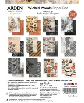 Arden Creative Studio Wicked Woods 6x8 Inch Paper Pad by Katie Pertiet (ACSPP0030) Arden Creative Studio Wicked Woods 6x8 Inch Paper Pad by Katie Pertiet (ACSPP0030)