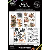 Arden Creative Studio Wicked Woods 6x8 Inch Rub-On Transfer Set by Katie Pertiet (ACSRO0012)