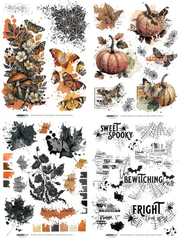 Arden Creative Studio Wicked Woods 6x8 Inch Rub-On Transfer Set by Katie Pertiet (ACSRO0012) Arden Creative Studio Wicked Woods 6x8 Inch Rub-On Transfer Set by Katie Pertiet (ACSRO0012)