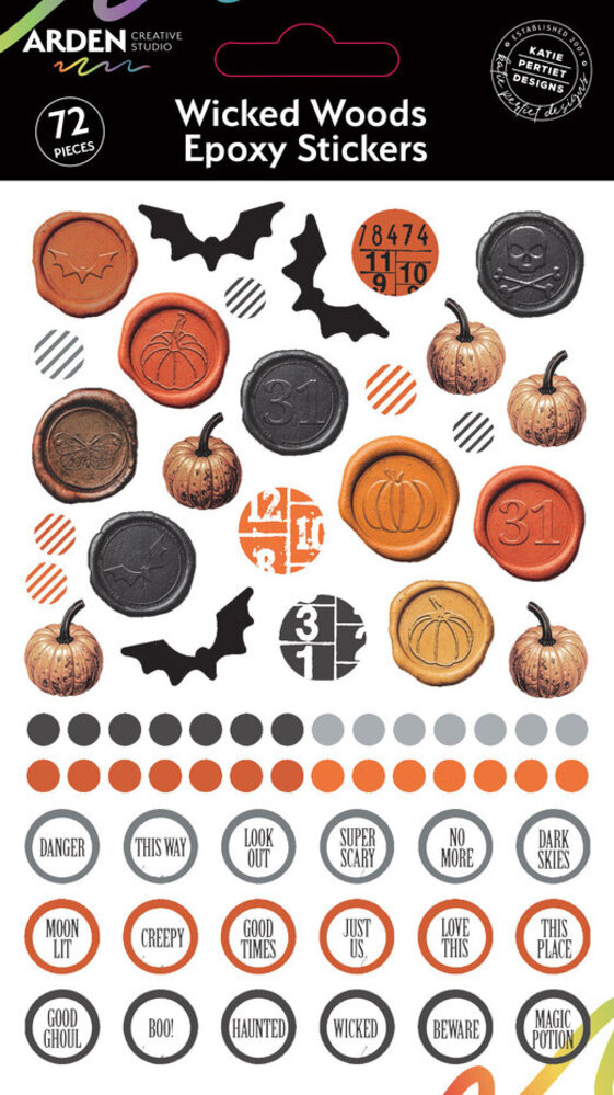 Arden Creative Studio Wicked Woods Epoxy Stickers (72pcs) by Katie Pertiet (ACSES0003) Arden Creative Studio Wicked Woods Epoxy Stickers (72pcs) by Katie Pertiet (ACSES0003)