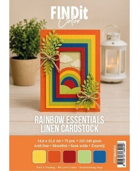 Find It Trading Linen Cardstock Pack A5 Rainbow Essentials (75pcs) (FITCBA5013) Find It Trading Linen Cardstock Pack A5 Rainbow Essentials (75pcs) (FITCBA5013)