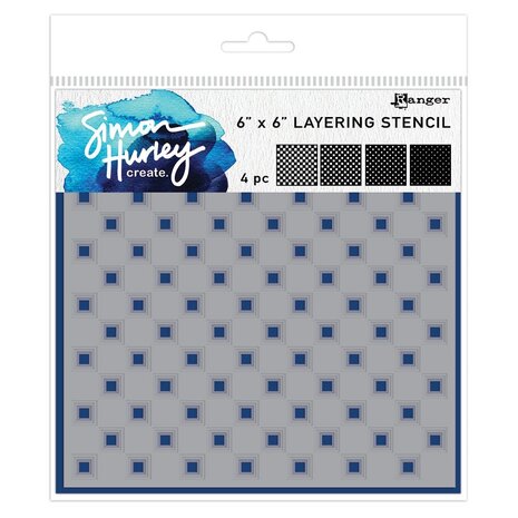 Simon Hurley Create PRE-ORDER Checkered 6x6 Inch Layering Stencils (HUS94548) Simon Hurley Create PRE-ORDER Checkered 6x6 Inch Layering Stencils (HUS94548)