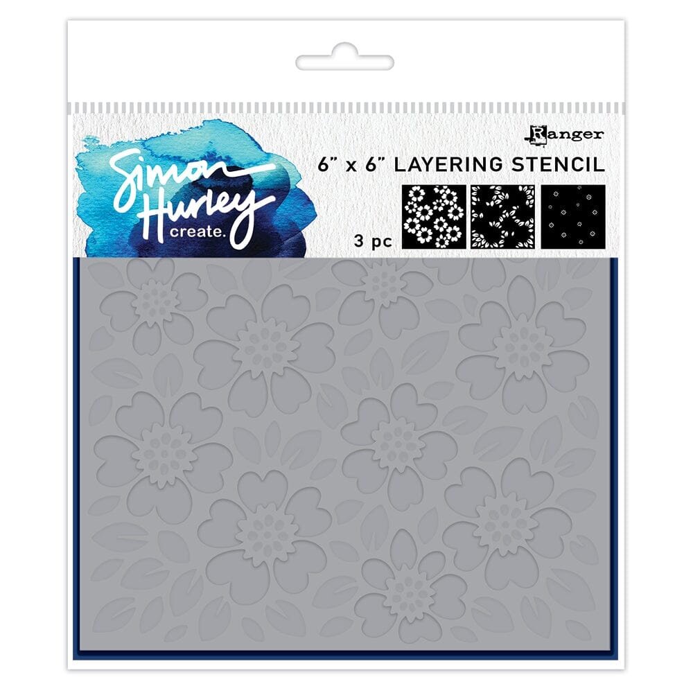 Simon Hurley Create PRE-ORDER Whimsy Flowers 6x6 Inch Layering Stencils (HUS94562) Simon Hurley Create PRE-ORDER Whimsy Flowers 6x6 Inch Layering Stencils (HUS94562)