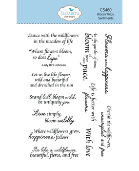 Elizabeth Craft Designs Bloom Wildly A6 Clear Stamps Sentiments (CS460) Elizabeth Craft Designs Bloom Wildly A6 Clear Stamps Sentiments (CS460)