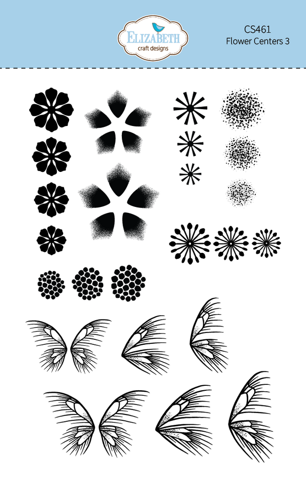 Elizabeth Craft Designs Bloom Wildly A6 Clear Stamps Flower Centers 3 (CS461) Elizabeth Craft Designs Bloom Wildly A6 Clear Stamps Flower Centers 3 (CS461)